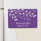 Personalized Leaves Of Love Wedding Favor Magnet